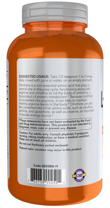 L-Ornitina em Pó, ( 227 g)