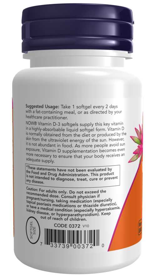 Vitamina D-3 5000 UI, 120 Softgels