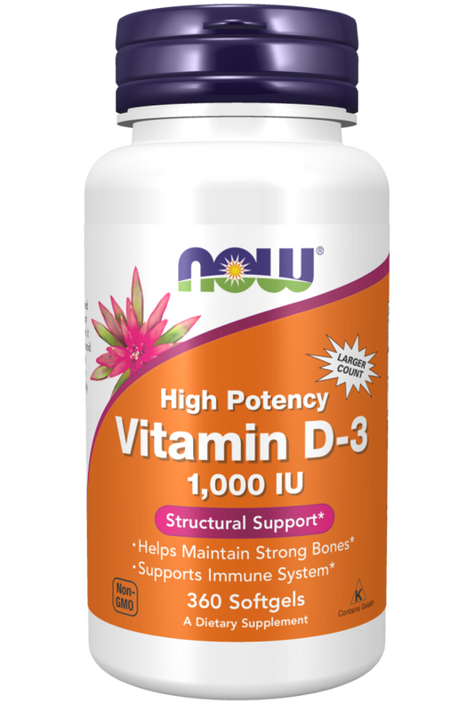 Vitamina D-3 1000 UI, 360 Softgels