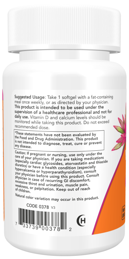 Vitamina D-3 50000 UI, 50 Softgels