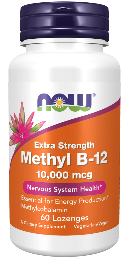 Now Foods, Metil B-12, 10.000 Mcg, 60 Pastilhas – New Foods Brasil