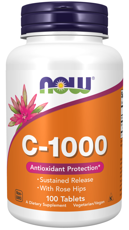 Vitamina C-1000, de Liberação Prolongada, 100 Tablets