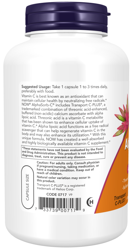 AlphaSorb-C®, 500 mg, 180 Cápsulas Vegetarianas