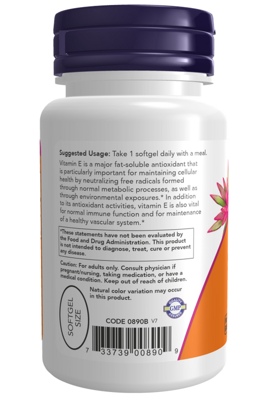 Vitamina E-400 com Tocoferóis Mistos, 250 Softgels