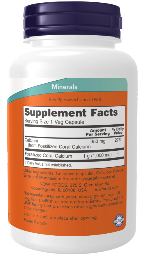 Coral Cálcio, 1000 mg, 100 Cápsulas Vegetarianas