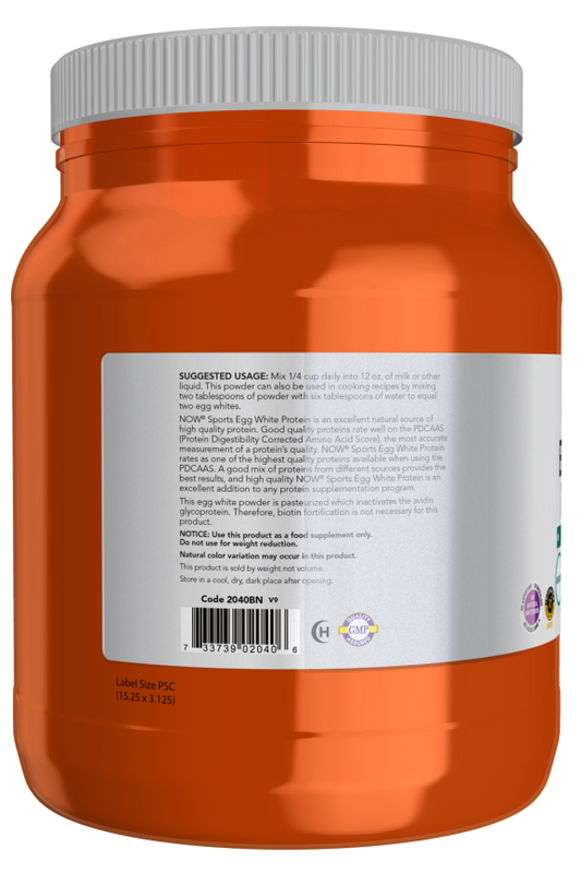 Proteína de Clara de Ovo, Pó sem sabor, (544 g)