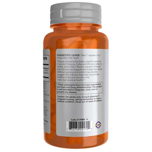 Tribulus 500 mg, 100 Cápsulas Vegetarianas