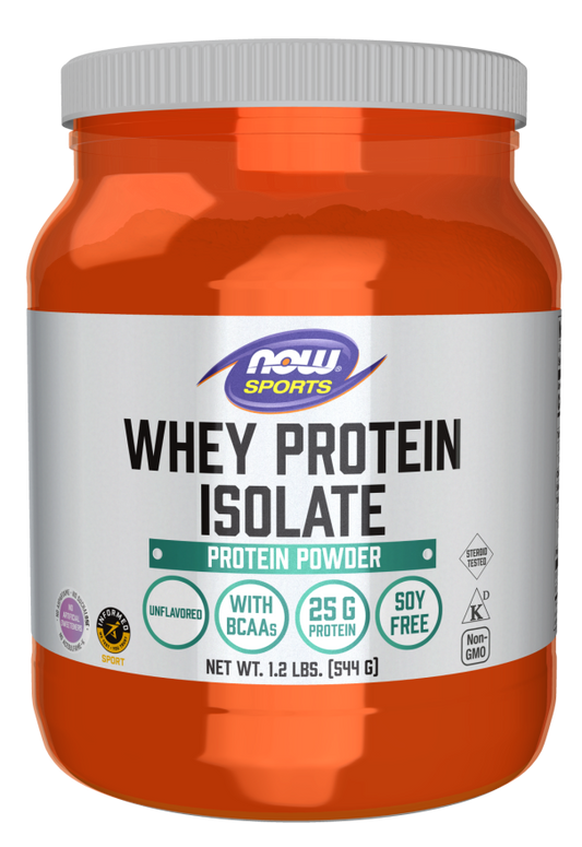 Isolado de Proteína de Soro de Leite, Pó Sem Sabor, ( 544 g)