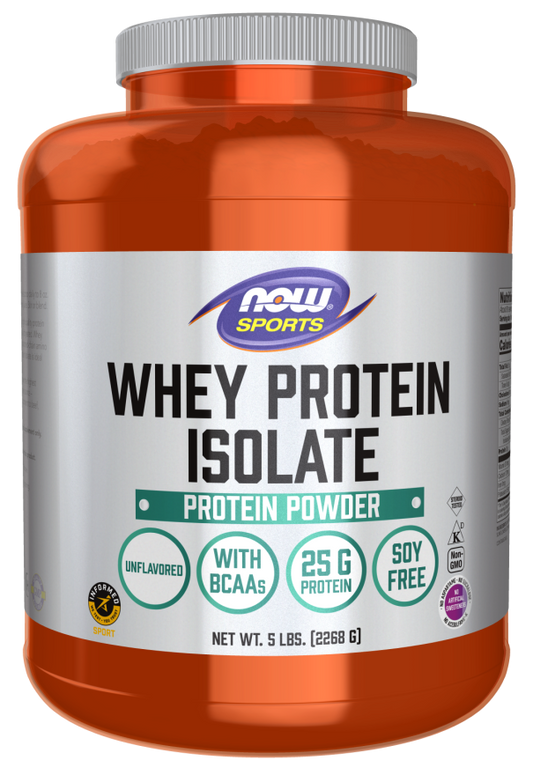 Isolado de Proteína de Soro de Leite, Pó Sem Sabor, (2268 g)