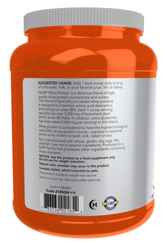 Proteína Whey, Pó Cremoso De Baunilha, (907 g)