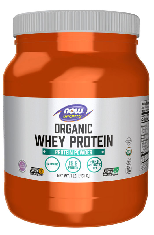 Proteína Whey, Pó Orgânico Sem Sabor, ( 454 g)