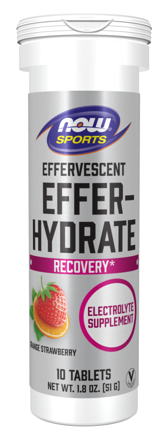 Tablets Efervescentes Efervescentes de Morango Effer-Hydrate, 10 Tablets