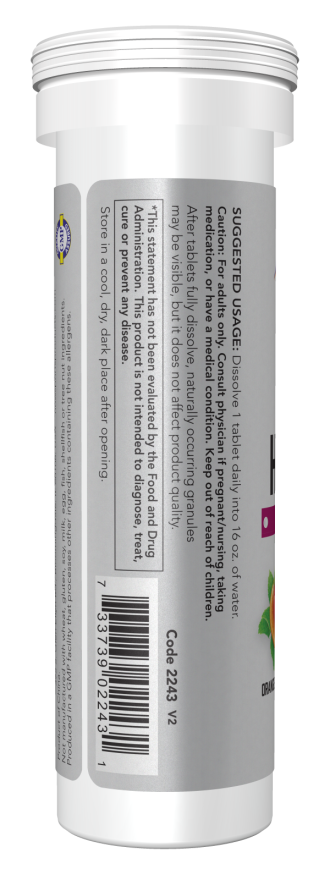 Tablets Efervescentes Efervescentes de Morango Effer-Hydrate, 10 Tablets