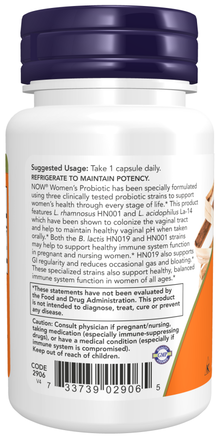Cápsulas Probióticas Femininas de 20 bilhões de vegetais, 50 Cápsulas Vegetarianas