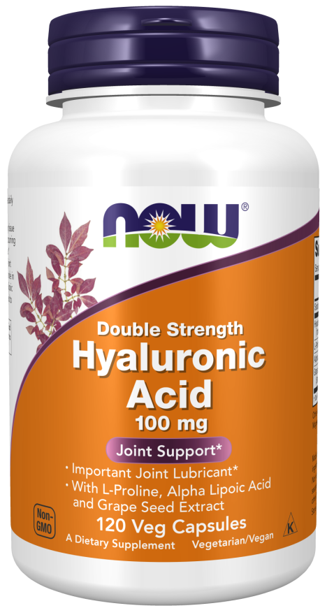 Ácido Hialurônico, Força Dupla, 100 mg, 120 Cápsulas Vegetarianas
