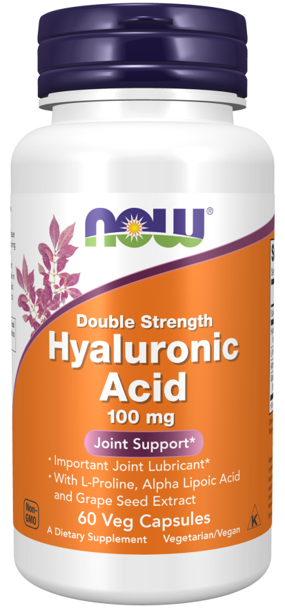 Ácido Hialurônico, Força Dupla, 100 mg, 60 Cápsulas Vegetarianas