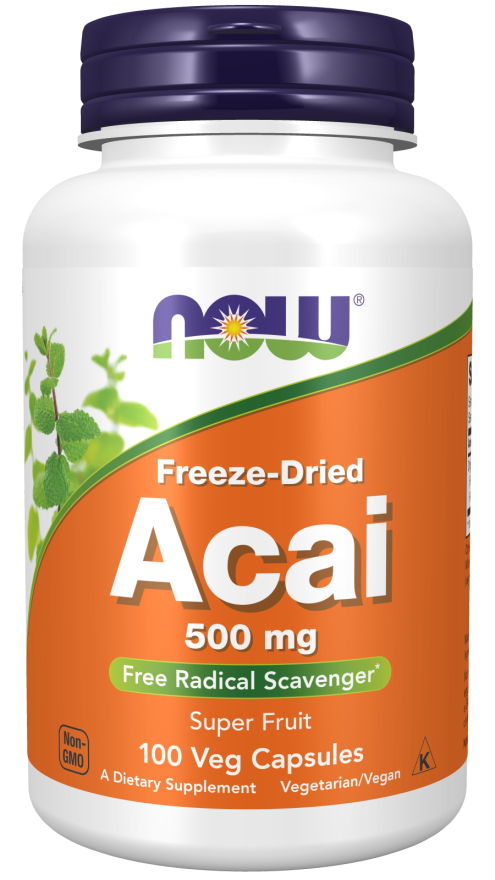 Açaí 500 mg, 100 Cápsulas Vegetarianas
