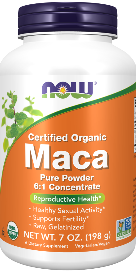 Maca Pura em Pó, Orgânica, (198 mg)