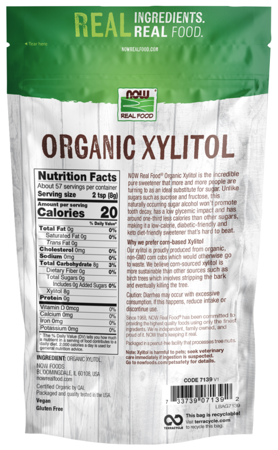 Xilitol, Orgânico, (454 g)