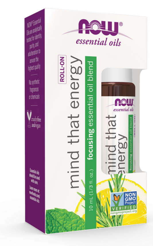 Roll-On da Mistura de Óleos Essenciais, Mind That Energy, ( 10 ml)