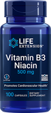 Vitamin B3 Niacin, 500 mg, 100 cápsulas - Life Products Br