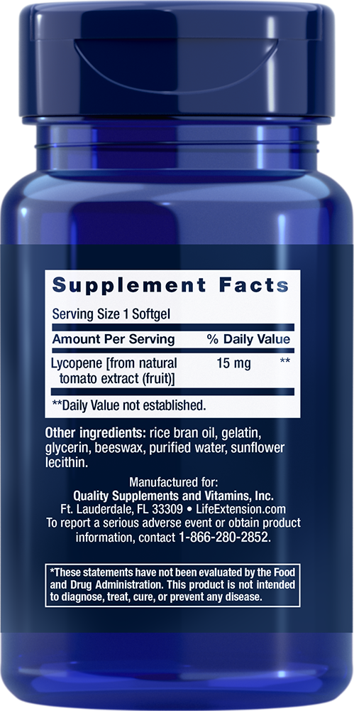 Mega Lycopene, 15 mg, 90 softgels - newfoodsbr