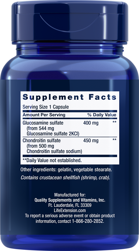 Glucosamine/Chondroitin cápsulas, 100 cápsulas - newfoodsbr