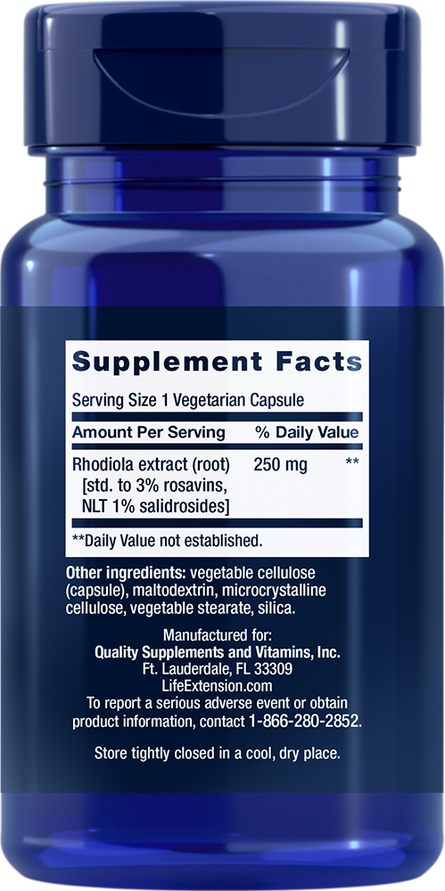 Rhodiola Extract , 250 mg, 60 cápsulas vegetarianas - newfoodsbr