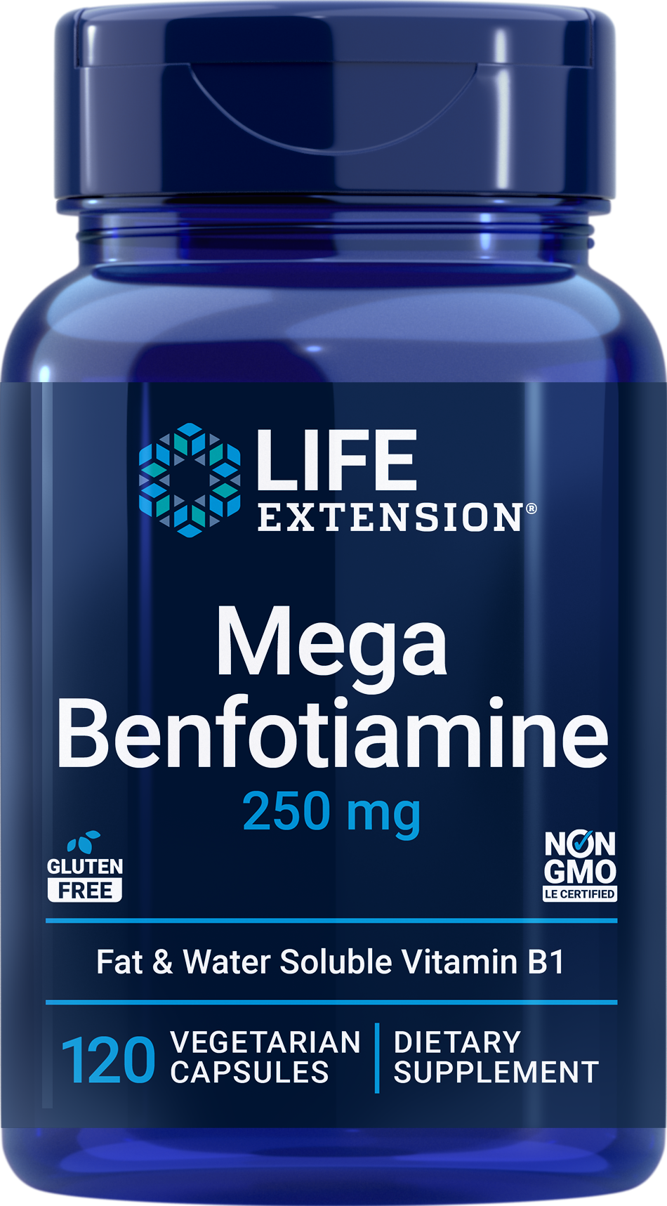 Mega Benfotiamine, 250 mg, 120 cápsulas vegetarianas