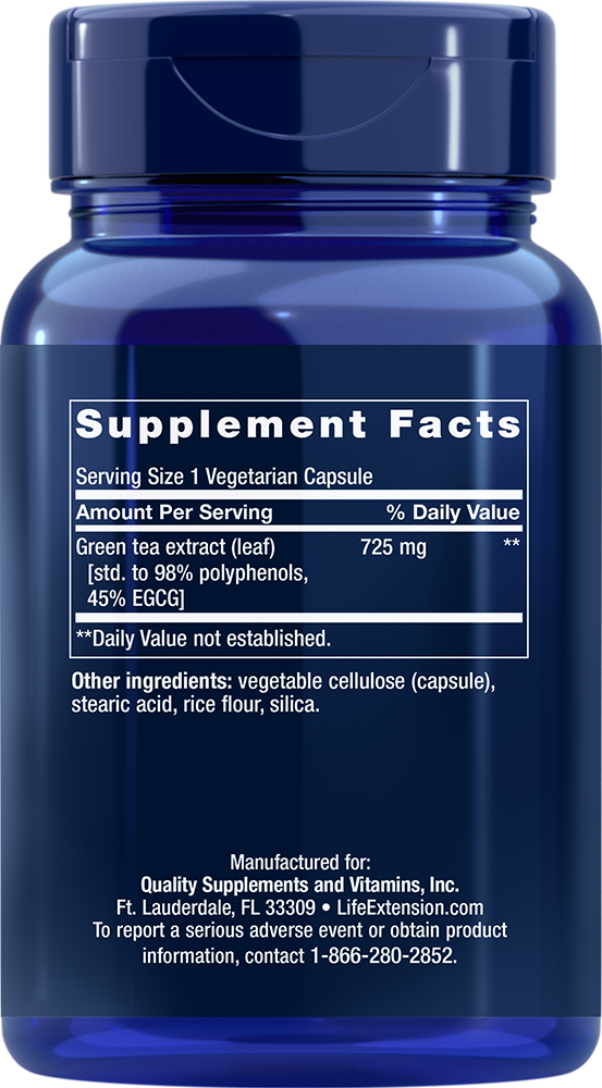 Lightly Caffeinated Mega Green Tea Extract, 100 cápsulas vegetarianas - newfoodsbr