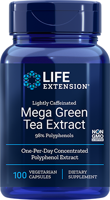 Lightly Caffeinated Mega Green Tea Extract, 100 cápsulas vegetarianas - newfoodsbr