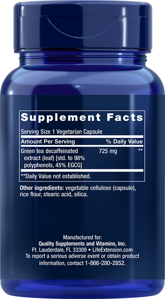 Decaffeinated Mega Green Tea Extract, 100 Cápsulas Vegetarianas - newfoodsbr