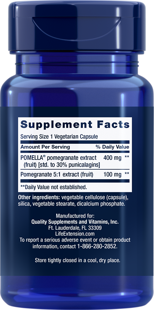 Pomegranate Fruit Extract, 30 cápsulas vegetarianas - newfoodsbr