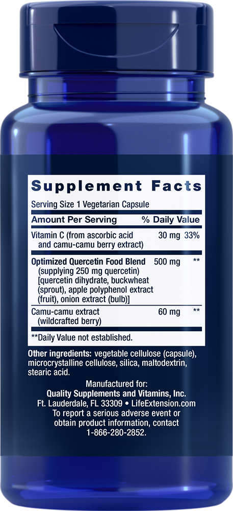 Optimized Quercetin, 250 mg, 60 cápsulas vegetarianas - newfoodsbr