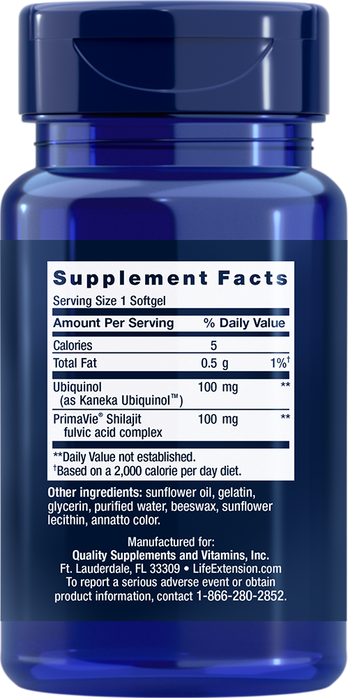 Super Ubiquinol CoQ10 com Suporte Mitocondrial Aprimorado, 100 mgs, 30 Softgels - Life Products Br