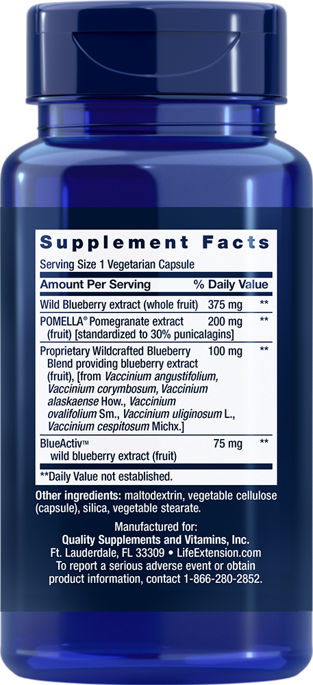Blueberry Extract and Pomegranate, 60 cápsulas vegetarianas - newfoodsbr