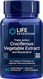 Triple Action Cruciferous Vegetable Extract and Resveratrol, 60 cápsulas vegetarianas - Life Products Br