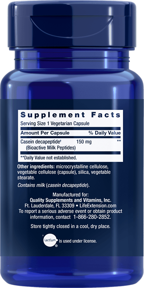 Bioactive Milk Peptides, 30 cápsulas vegetarianas - newfoodsbr