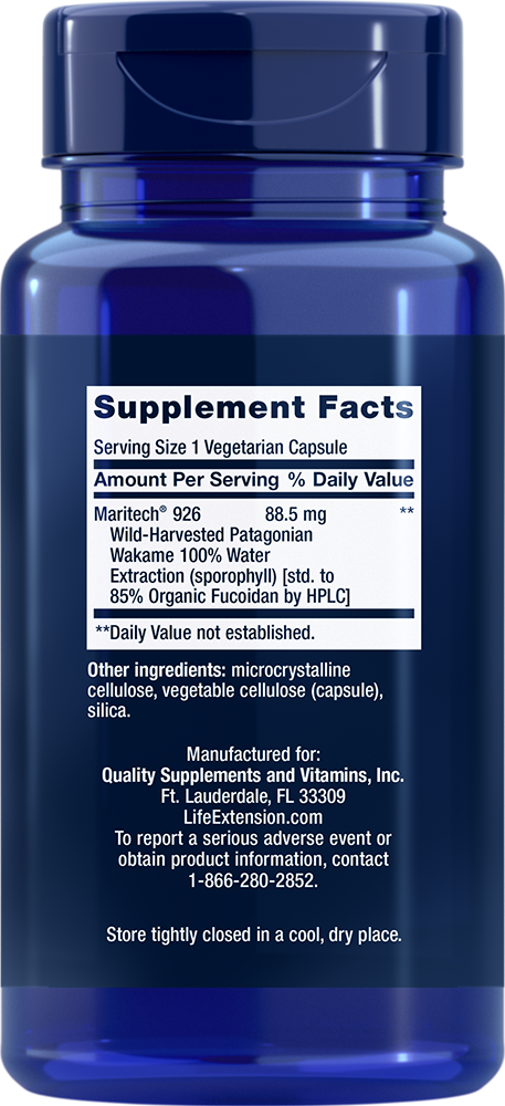 Optimized Fucoidan with Maritech® 926, 60 cápsulas vegetarianas - newfoodsbr