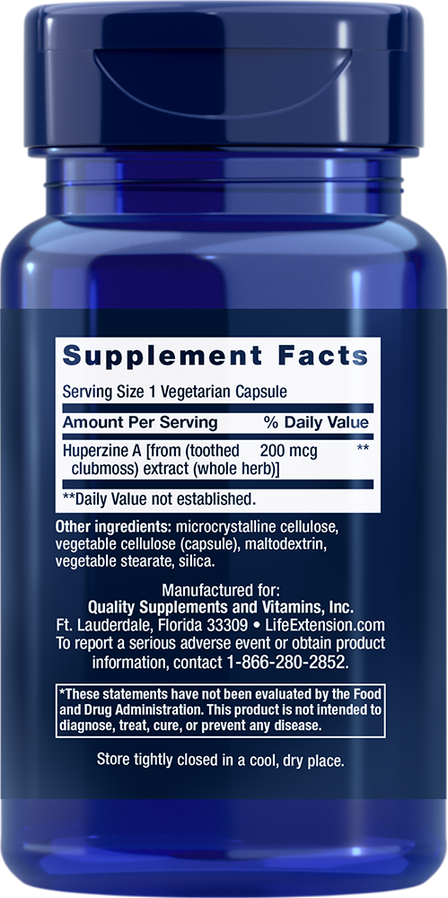 Huperzine A, 200 mcg, 60 cápsulas vegetarianas - newfoodsbr