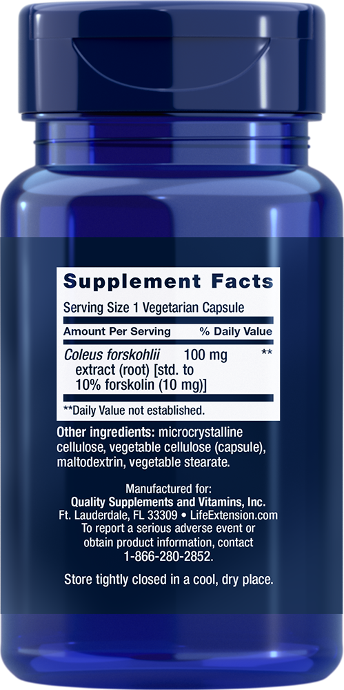 Forskolin, 10 mg, 60 Cápsulas Vegetarianas - newfoodsbr