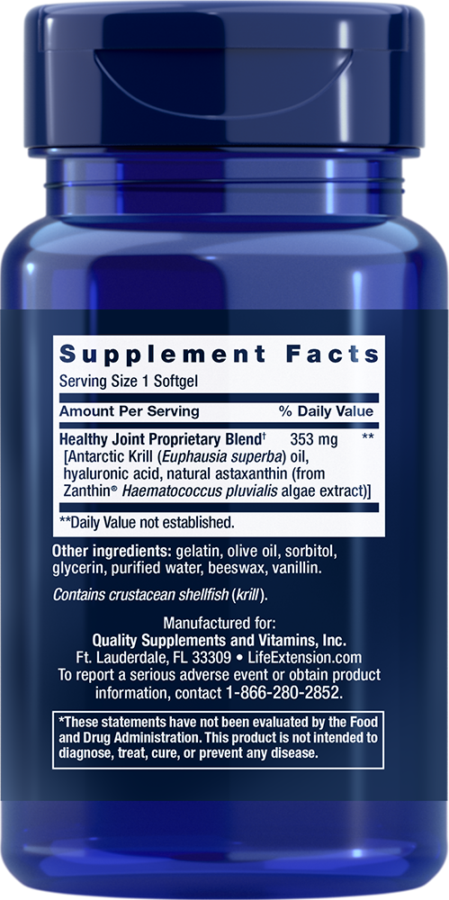 Krill Healthy Joint Formula, 30 Softgels - newfoodsbr