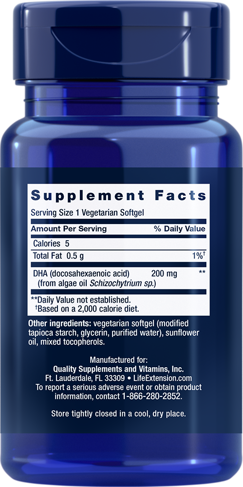 Vegetarian DHA, 30 vegetarian Softgels - Life Products Br
