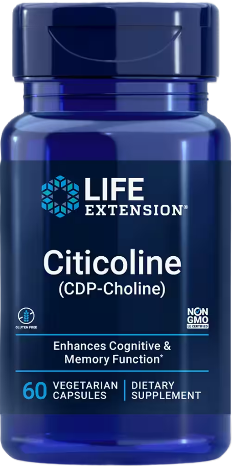 Citicoline (CDP-Choline), 60 Cápsulas Vegetarianas