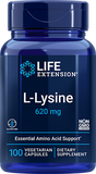 L-Lysine, 620 mg, 100 Cápsulas Vegetarianas - newfoodsbr