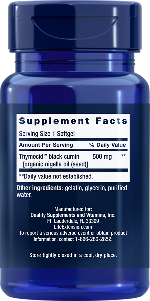 Black Cumin Seed Oil, 60 Softgels - newfoodsbr