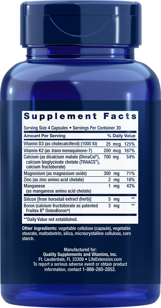 Bone Restore with Vitamin K2, 120 Cápsulas - newfoodsbr