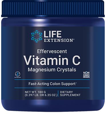 Effervescent Vitamin C Magnesium Crystals, 180 Gramas - newfoodsbr