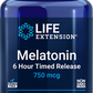 Melatonina, 6 Horas Timed Release, 750 mcg, 60 Cápsulas Vegetarianas
