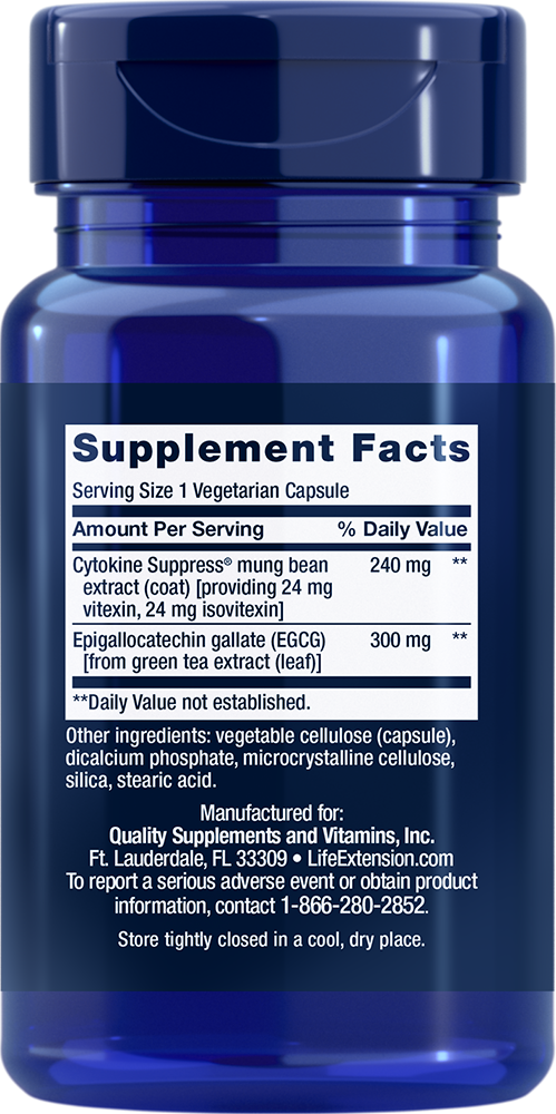 Cytokine Suppress® with EGCG, 30 Cápsulas Vegetarianas - newfoodsbr